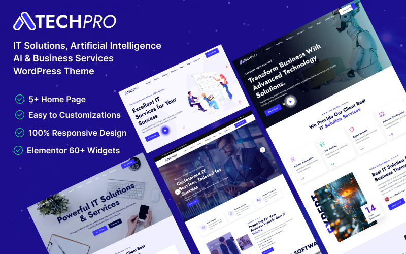 TechPro – IT Solutions, Artificial Intelligence & Business Services WordPress Theme